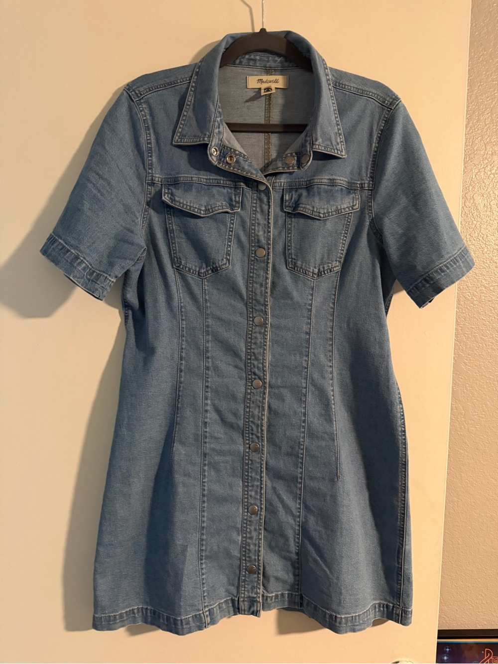 Madewell Light Blue Denim Mini Dress
